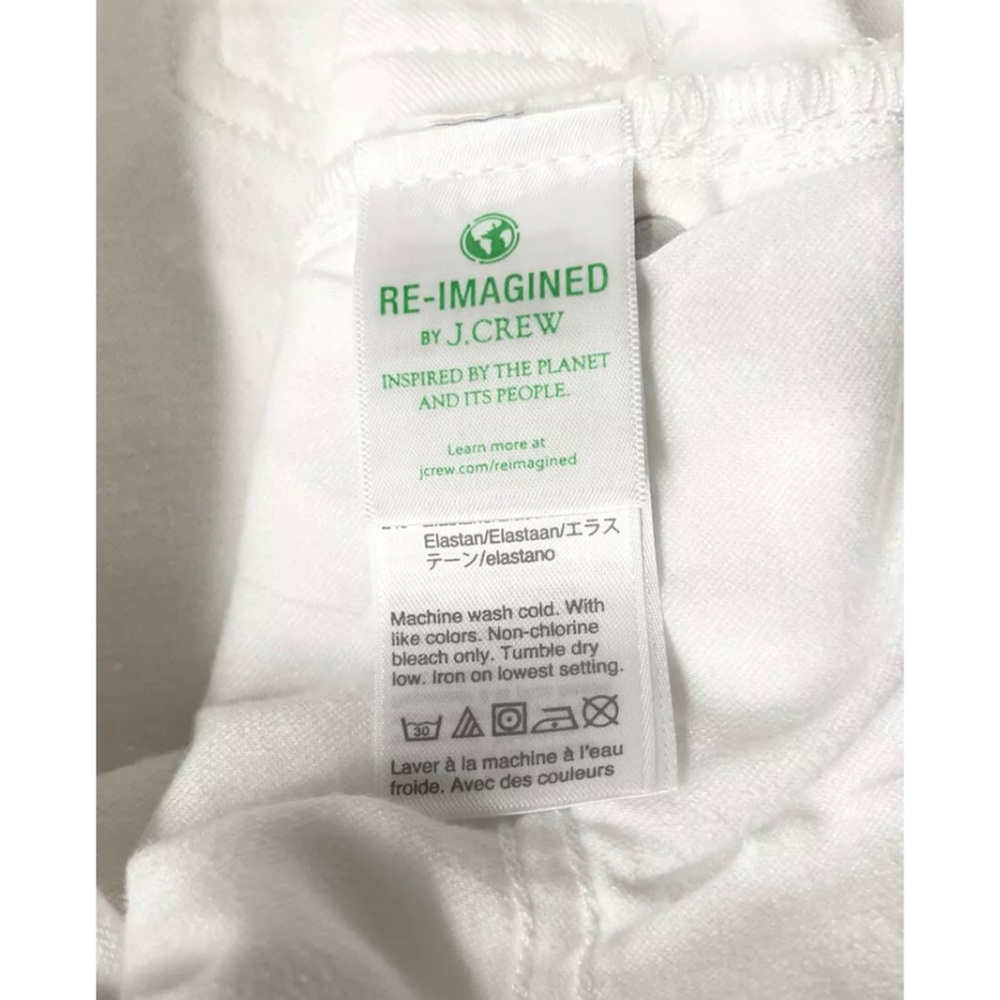 J Crew Denim 27 x 31 White Jeans Curvy Full Length Demi Boot Stretch - Picture 8 of 13